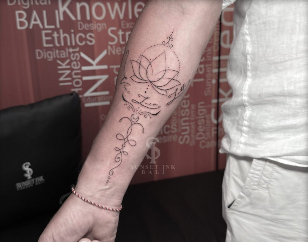 First tattoo in Bali at Sunset Ink Canggu